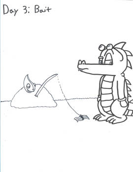 Inktober Day 3: Bait