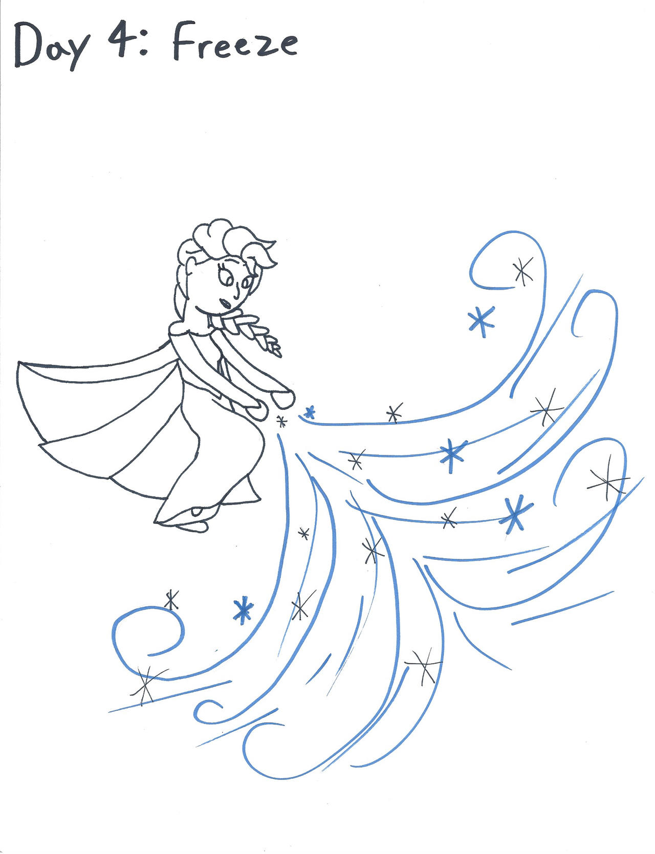 Inktober Day 4: Freeze