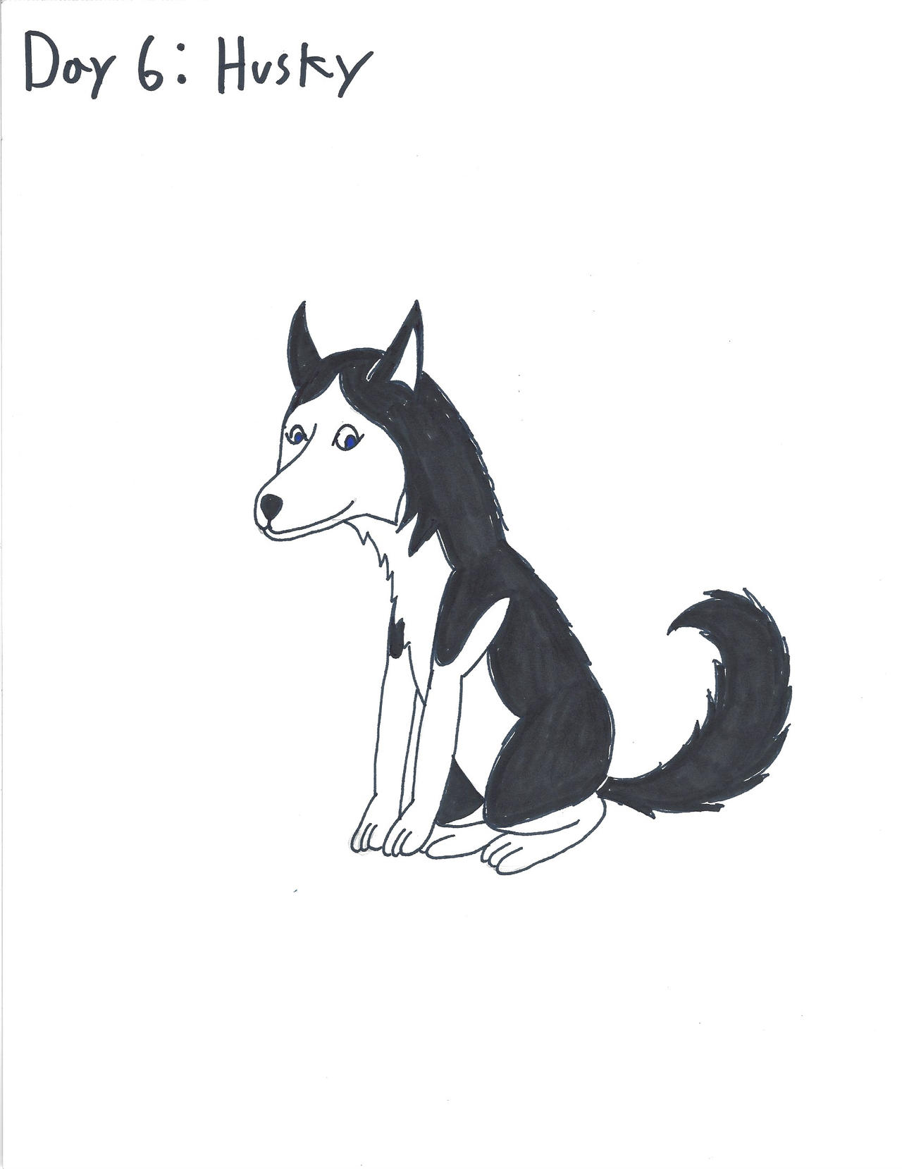 Inktober Day 6: Husky
