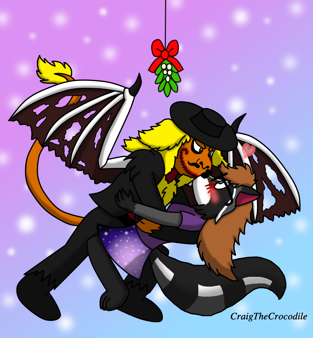 A Kiss for the Skunkcoon (Art Trade)