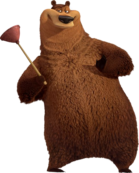 A detailed digital render of Boog from Open Season, showcasing his expressive features and playful demeanor.