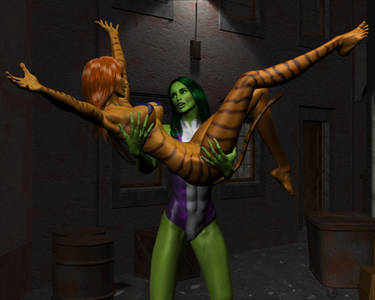 Tigra and She-hulk by night 27