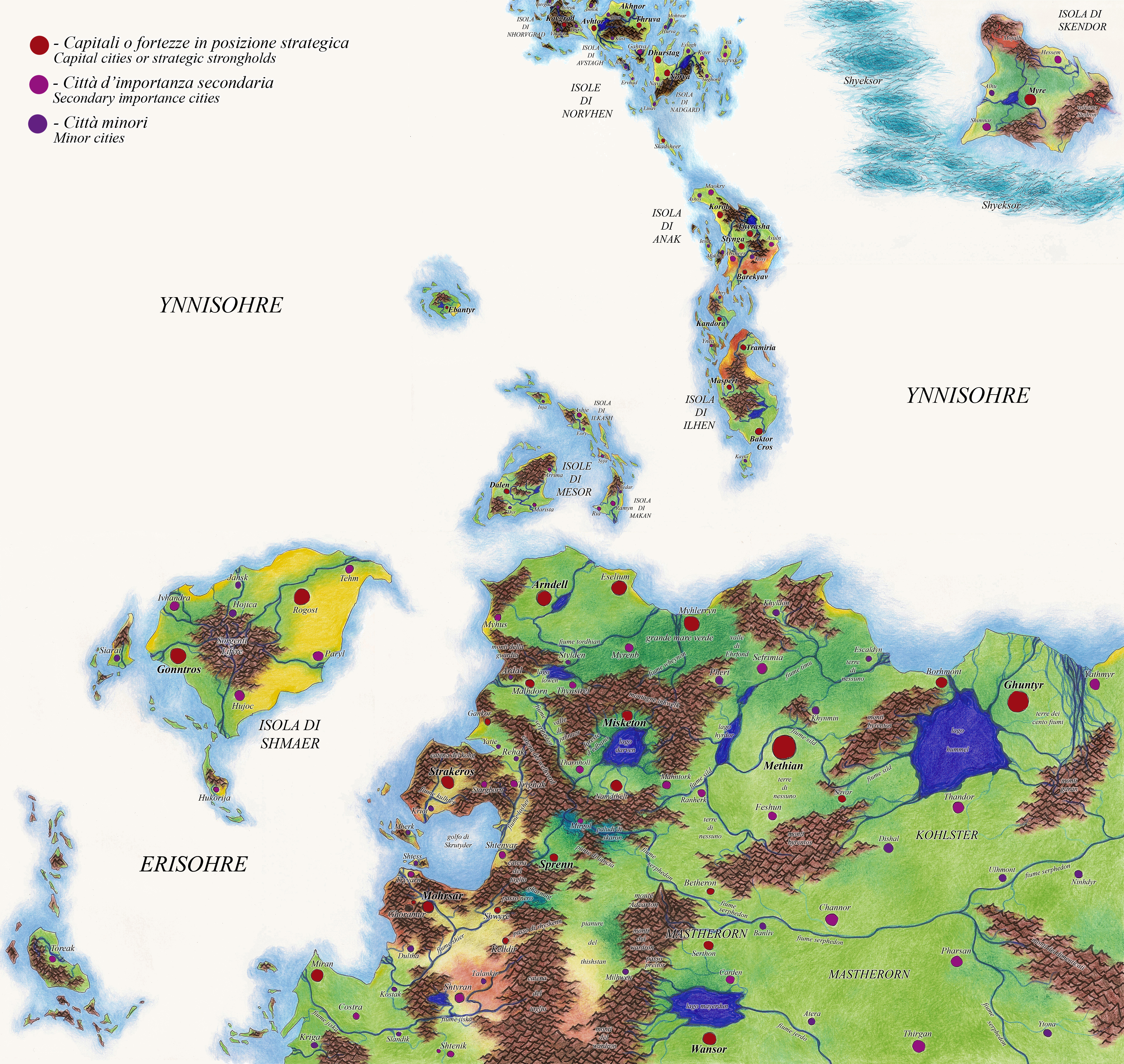 Fantasy world map