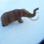 American mastodon in the snow