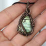 Labradorite wire wrapped pendant