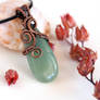 Aventurine wire wrapped pendant