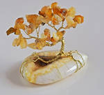 Citrine gemstone wire tree miniature by IanirasArtifacts