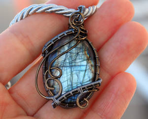 Light blue labradorite pendant
