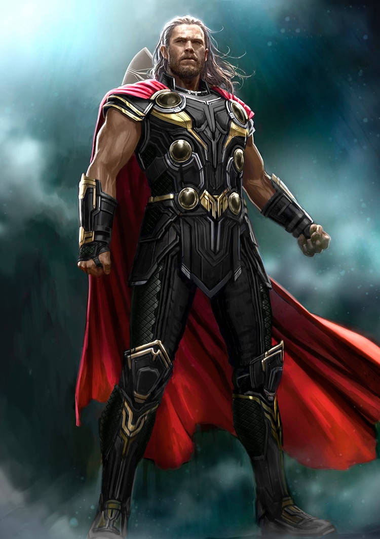 Black/Gold Thor Suit Variation: Red Cape By Kevindaghost On Deviantart