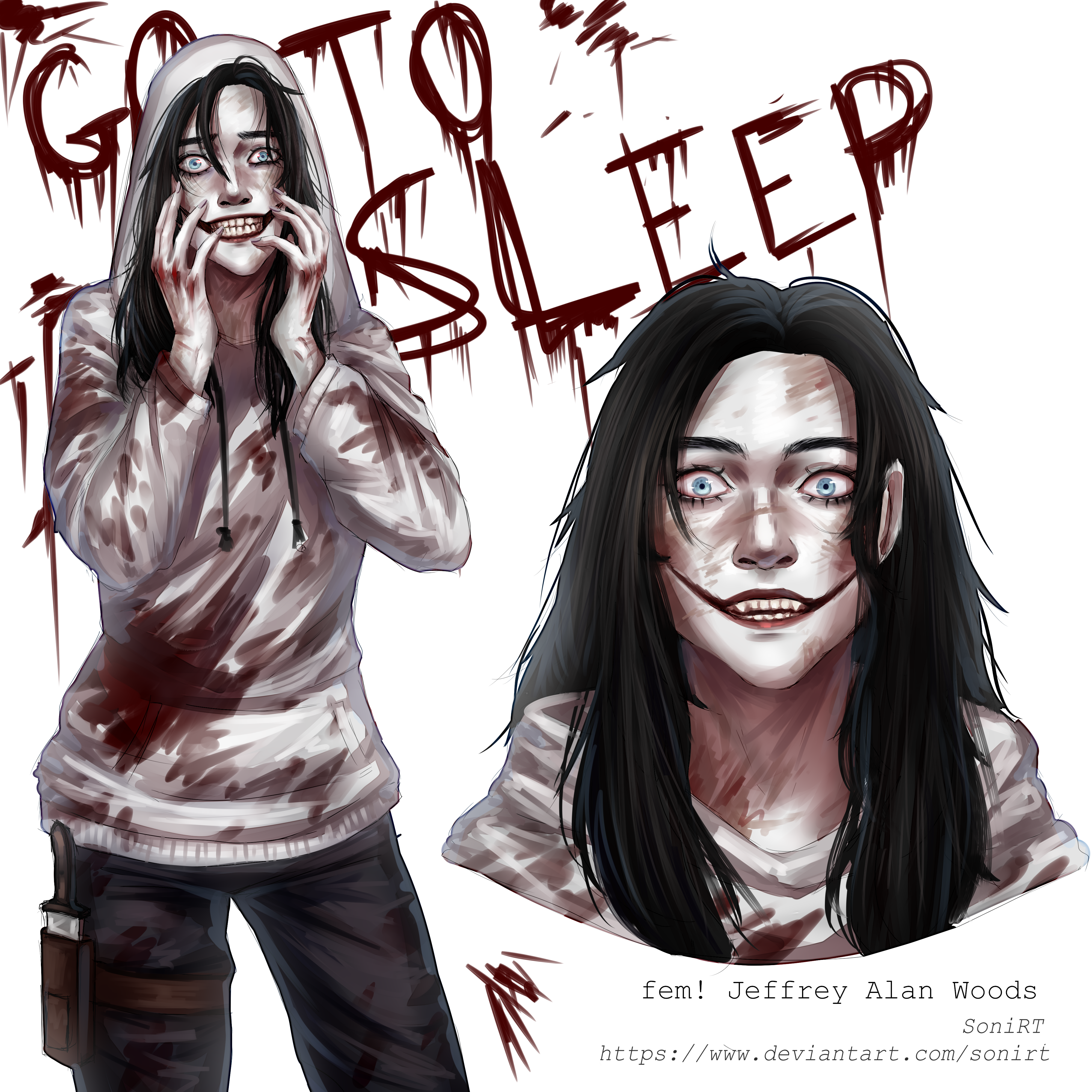 Jeff The Killer - fanart by maxjojobro on DeviantArt  Jeff the killer,  Creepypasta characters, Creepypasta