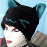 Turquoise Black Cat Hat