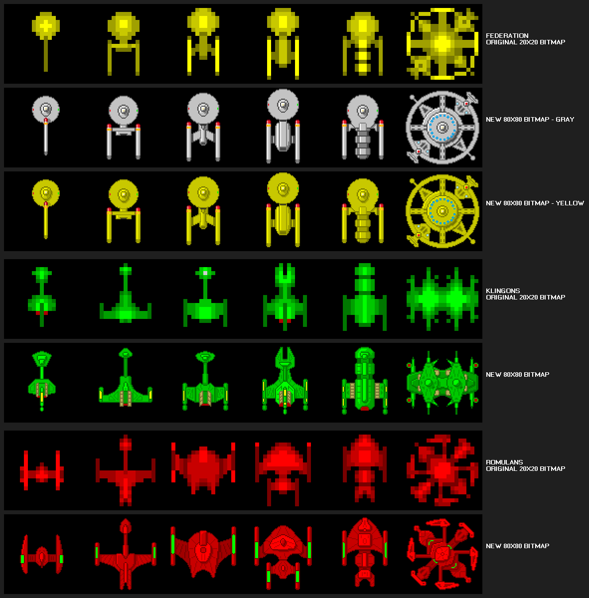 Netrek - 80x80 bitmaps