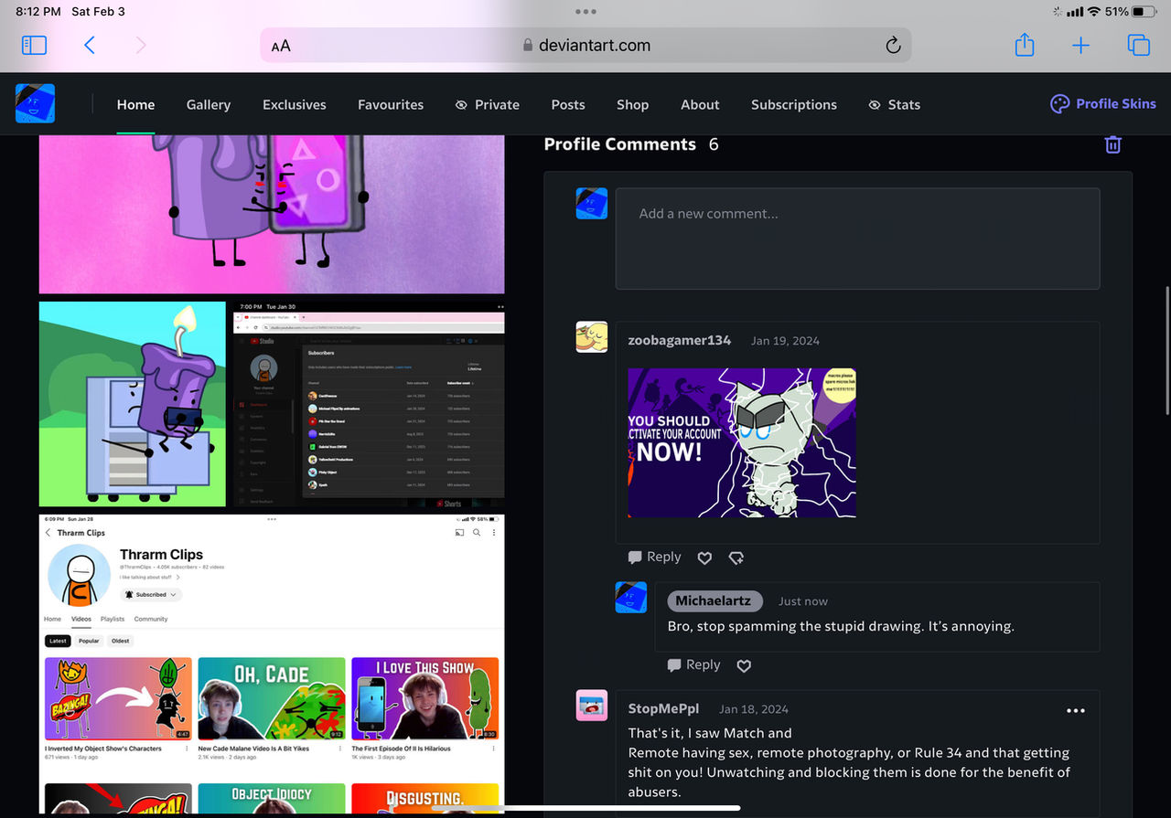 Spamming Deviantart This dude keeps spamming the same picture by Michaelartz on DeviantArt