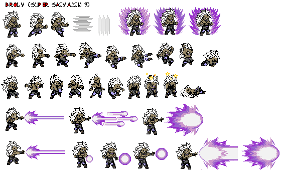 Evil broly Ssj3 lsw sprite sheet