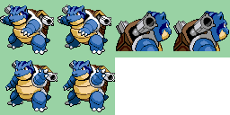 Cloned Blastoise Evolution 64x64 sprite sheet