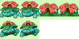 Cloned Venusaur Evolution 64x64 sprite sheet