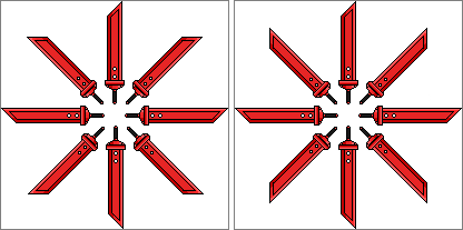 Red buster sword sprite sheet