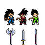 HBZ saiyan cousin trio and there main weapons
