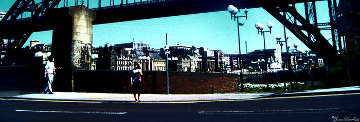 The Tyne Bridge.