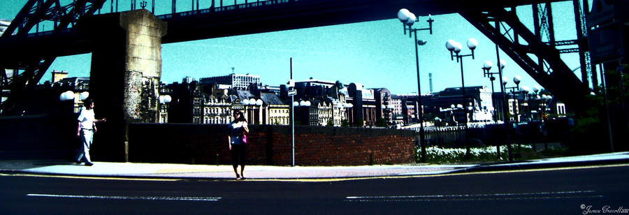 The Tyne Bridge.