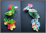 Parrots - quilling by Eti-chan