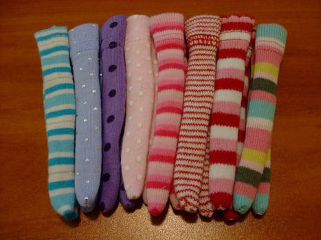Various Handmade Monster High Doll Socks