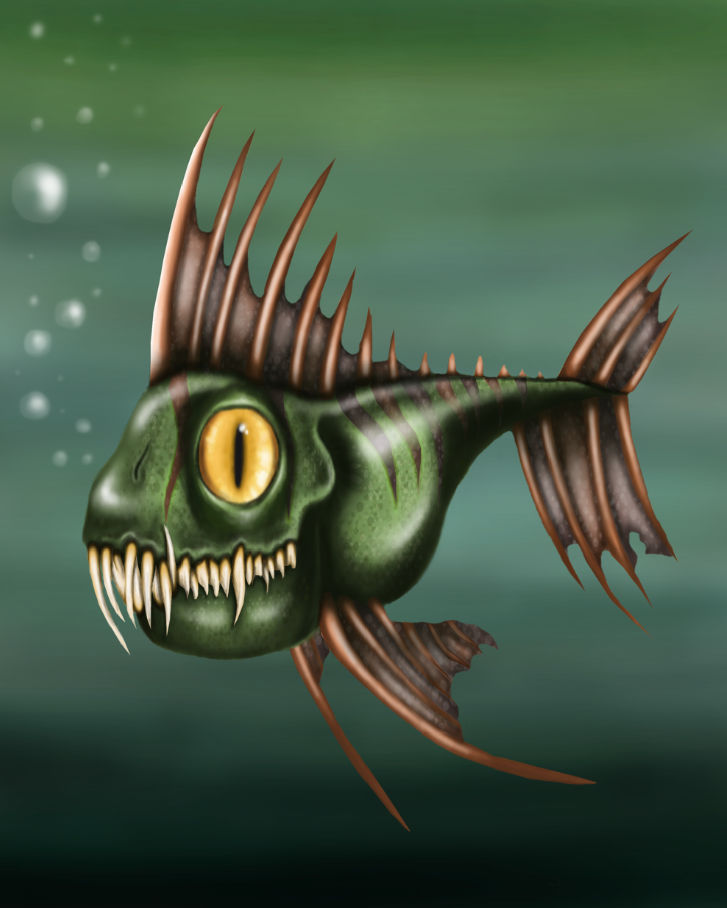 dinofish by lizustrations on DeviantArt