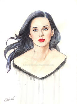 Katy Perry Watercolor Illustration