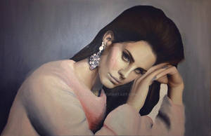 Lana Del Rey in oil WIP