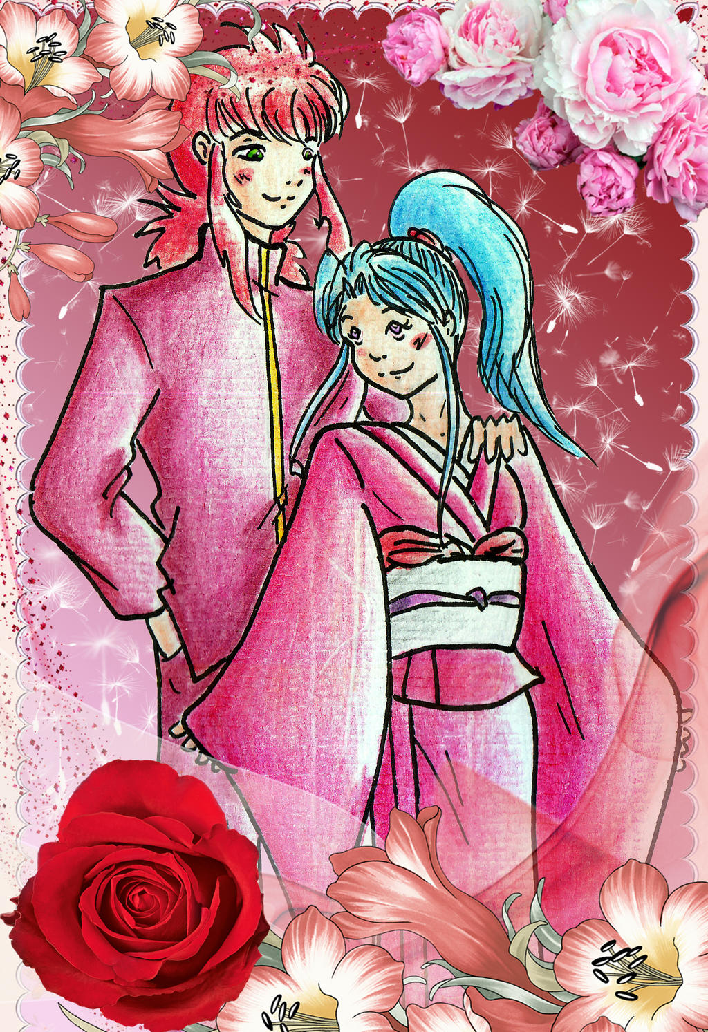 Part two: Kurama and Botan by stefi-tails on DeviantArt