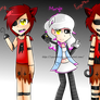 Five Nigths at Freddy's: Human Foxy and Mangle