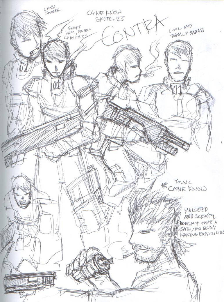 Contra Character Sketches 3 by RonaldTheBad on DeviantArt