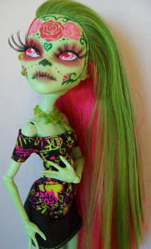 Monster High Custom Venus Day of the Dead Take 2