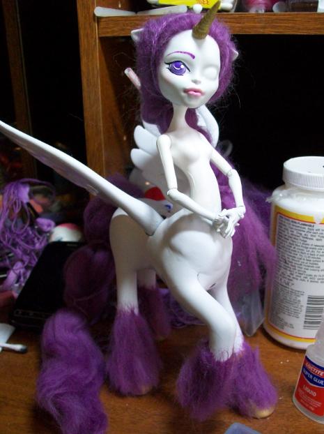 Monster high custom centaur alicorn wip