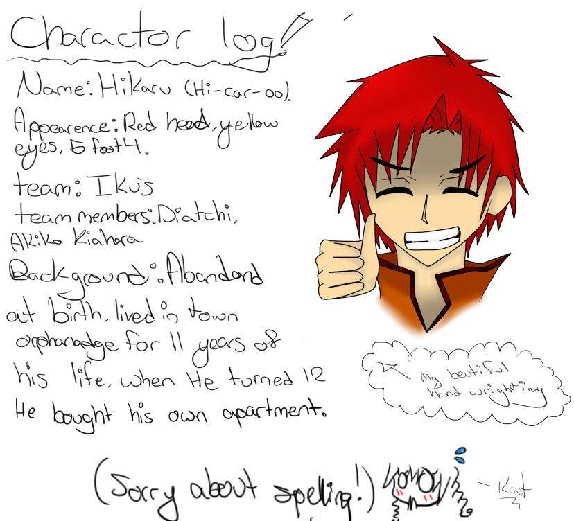 First Charactor log by FluffyPokadots on DeviantArt