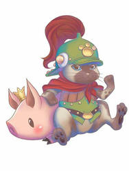Poogie and Paleco from Monster Hunter