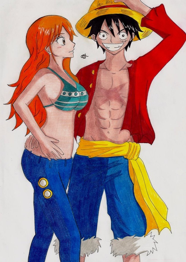 Luffy and nami from one piece