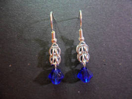 Blue Bicone Earrings