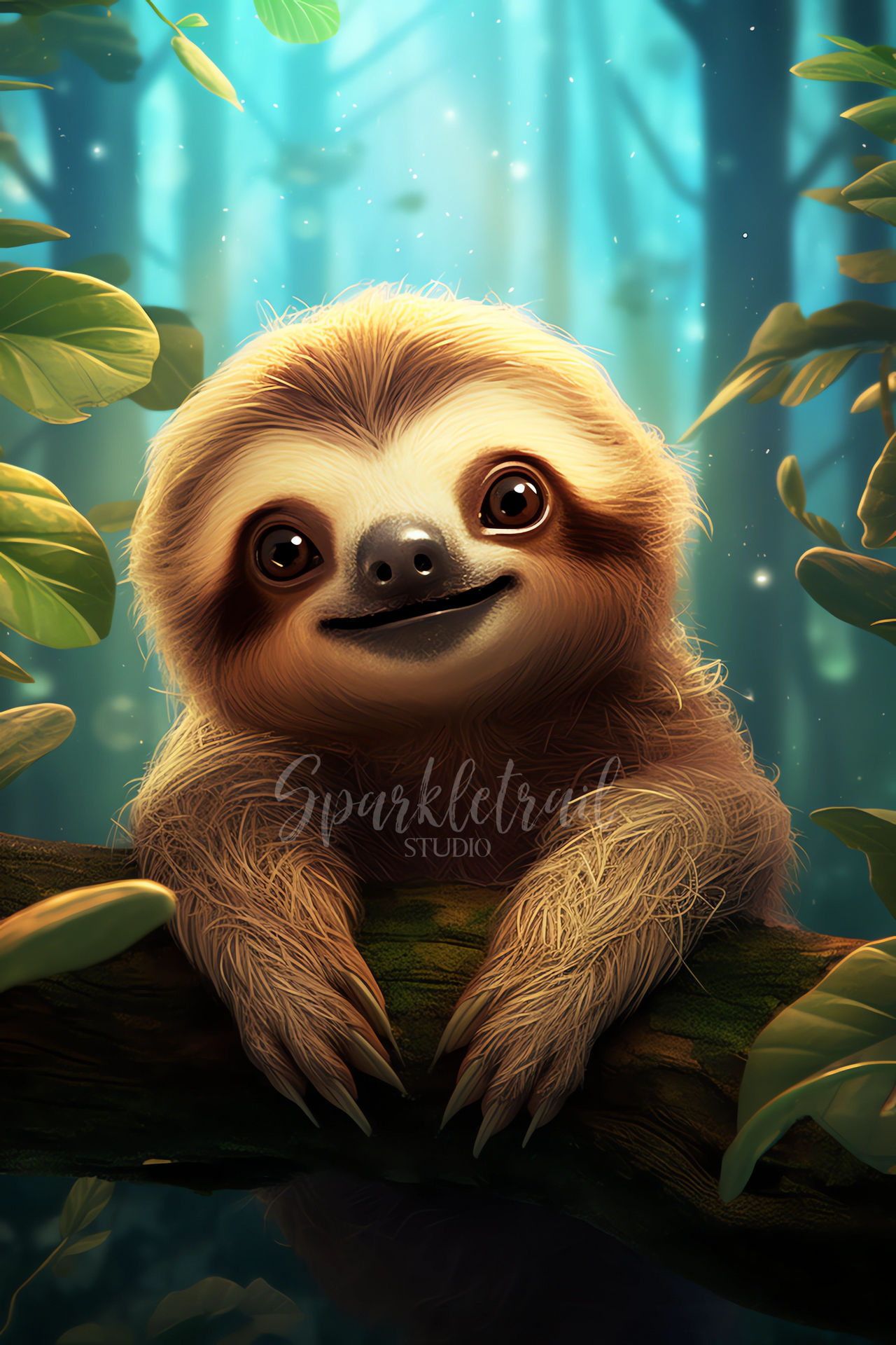 SAMMY THE SLOTH BOOK COVER ART by SparkletrailStudio on DeviantArt