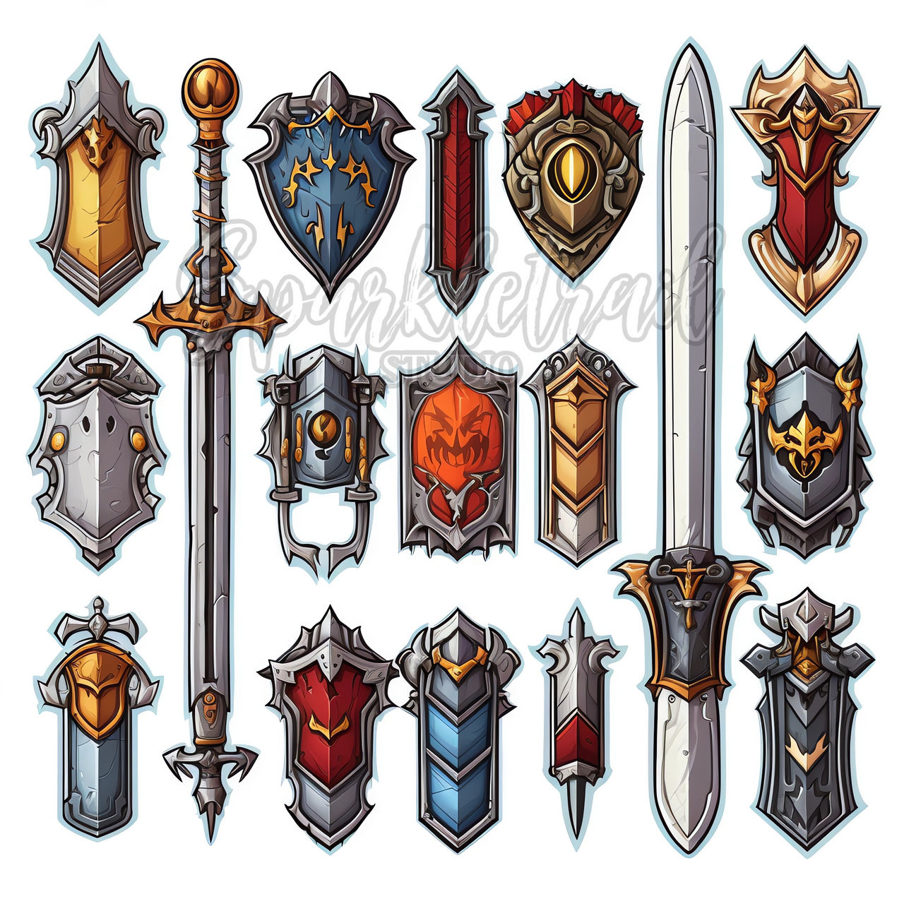 WEAPONS AND ARMOR 2 by SparkletrailStudio on DeviantArt