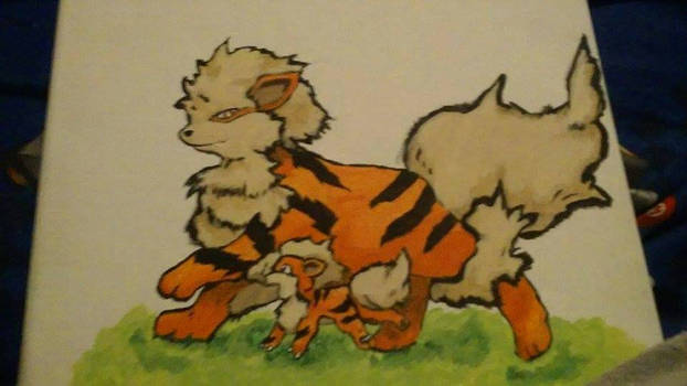 arcanine and growlithe