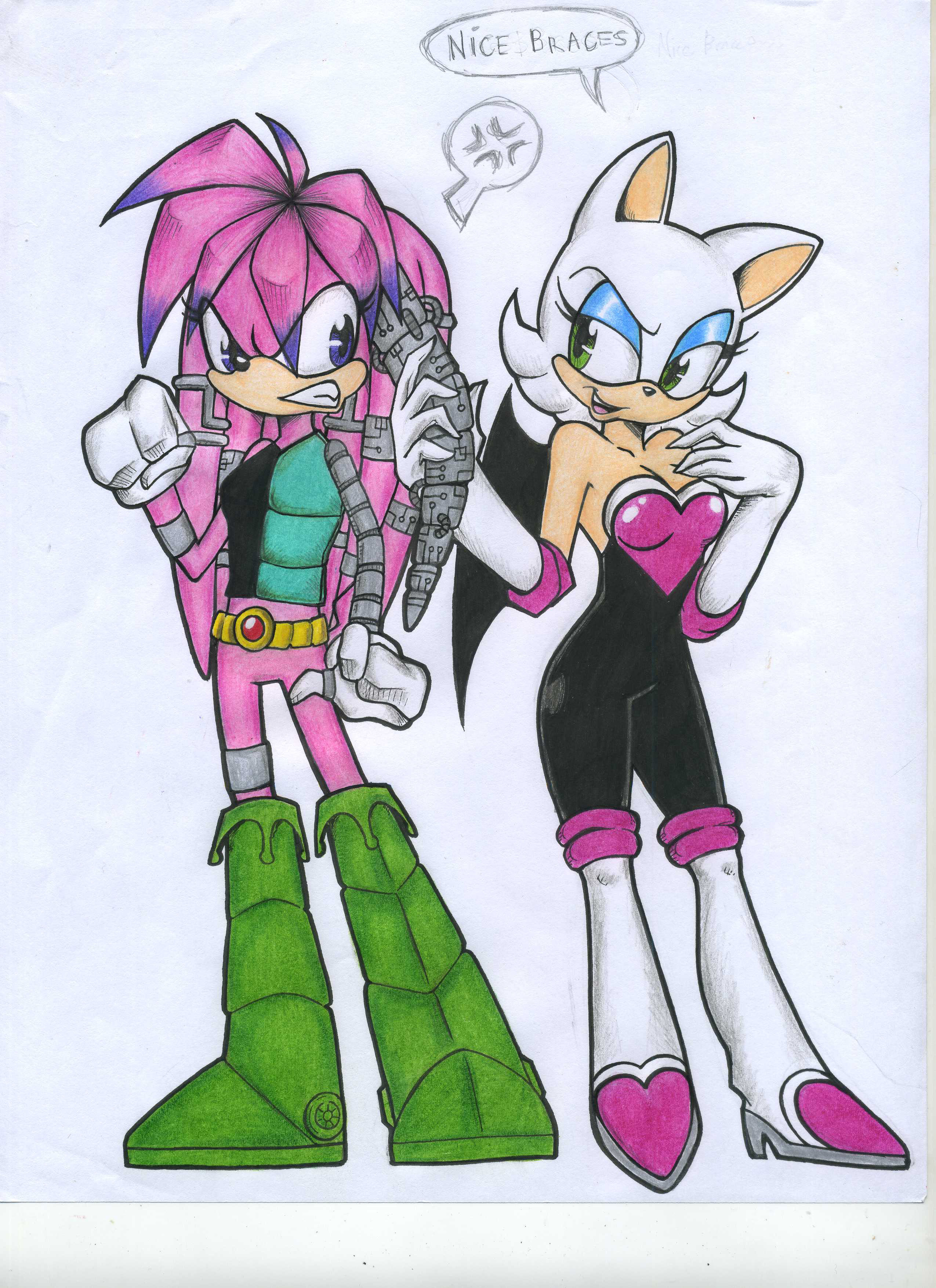 AU: Knuckles and Julie-Su - Role Swap by KitareHamakura on