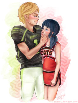 ML Football and cheerleader couple