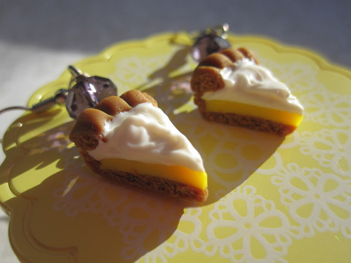 Lemon Meringue Pie Earrings