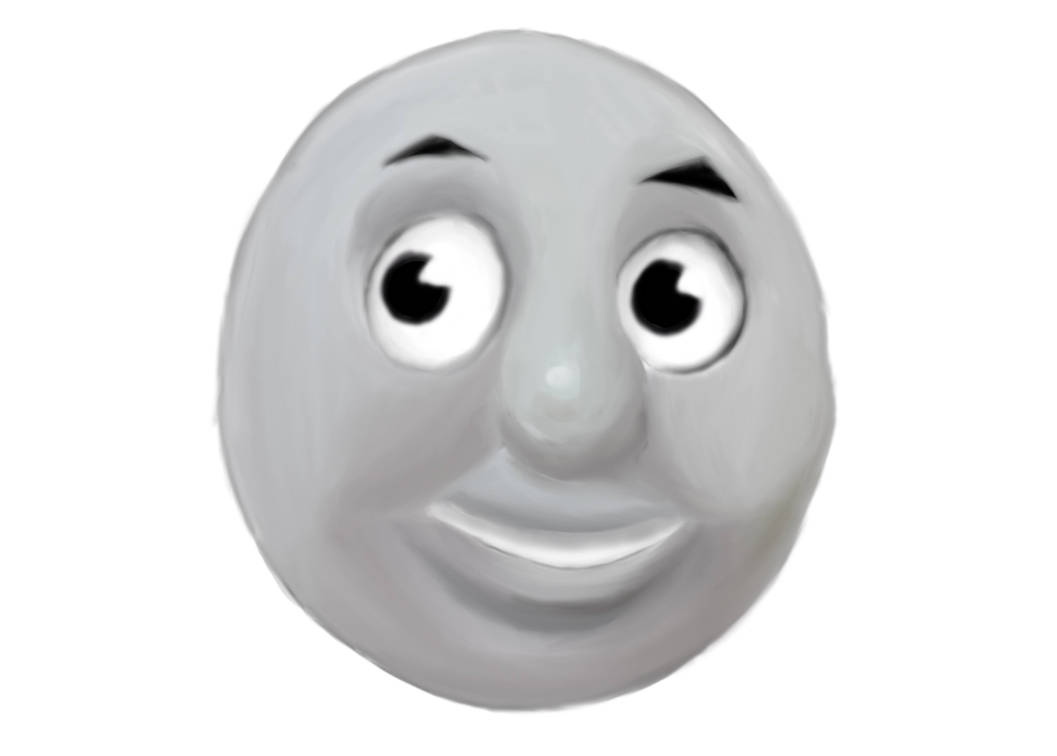 Thomas the tank engine face because yes by zlyfox on DeviantArt