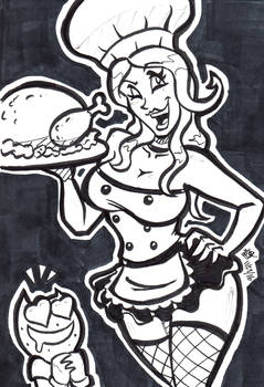 Inktober 16 #29 Sexy Chef