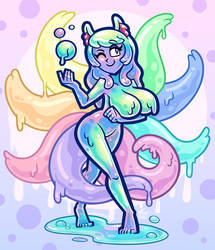 Rainbow Slime Kitsune