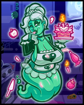 Ghostly Apple Cake Baker