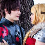 Stupid look at me. Astrid, Hiccup cosplay.