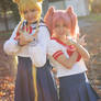 Usagi and chibiusa. Sailor moon cosplay.